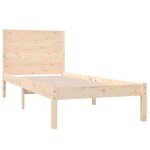 vidaXL Cadre de lit bois massif 75x190 cm petit simple