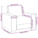 vidaXL Fauteuil noir 60 cm tissu