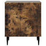 vidaXL Cabinet de chevet 2 Pièces Chêne fumé 43 x 34 5 x 50 cm