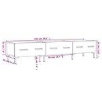vidaXL Meuble TV noir 150x36x30 cm bois d'ingénierie