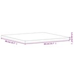 vidaXL Dessus de table 40x40x1 5 cm carré bois massif de hêtre