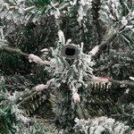 vidaXL Sapin de Noël artificiel à charnières avec neige floquée 240 cm