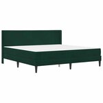 vidaXL Cadre de lit avec matelas Vert foncé 180 x 200 cm Velours