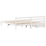 vidaXL Cadre de lit sans matelas blanc 180x200 cm bois massif de pin