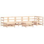 vidaXL Salon de jardin 8 Pièces avec coussins bois massif