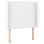 vidaXL Sommier à lattes de lit matelas LED Blanc 80x200cm Similicuir