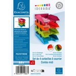 Set De 4 Corbeilles-à-courrier Combo Midi Iderama - Couleurs Assorties - Exacompta