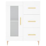 vidaXL Buffet haut Blanc 69 5x34x180 cm Bois d'ingénierie