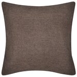 vidaXL Housses de coussin 4 Pièces Aspect de lin Marron 40x40 cm