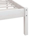 vidaXL Cadre de lit sans matelas blanc bois de pin massif