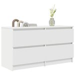 vidaXL Meuble TV blanc 100x35x54 cm bois d'ingénierie