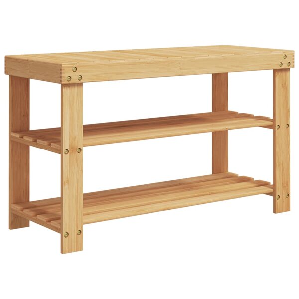 vidaXL Étagère à chaussures 3 niveaux 70x27 5x45 cm bambou