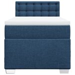 vidaXL Sommier à lattes de lit avec matelas Bleu 90x190 cm Tissu