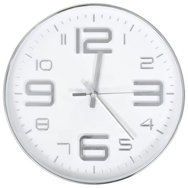 vidaXL Horloge murale 30 cm Argenté