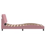 vidaXL Cadre de lit sans matelas rose 100x200 cm velours
