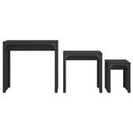 vidaXL Tables basses gigognes 3 Pièces noir bois d'ingénierie