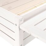 vidaXL Jardinière de jardin avec plateau pliant blanc bois pin massif