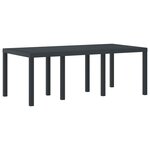 vidaXL Table de Jardin Anthracite 200 x 100 x 73 cm polyrotin