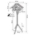 FLAMINGO Mangeoire à oiseaux et support Vintro 44x45 5x126 cm Naturel