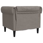 vidaXL Fauteuil Chesterfield taupe tissu
