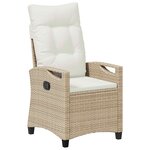 vidaXL Chaise de jardin inclinable Beige et crème 56 x 60 x 112 cm
