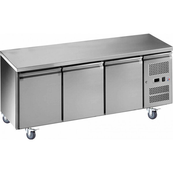 Desserte refrigeree inox centrale -2/+8°c gaz r290 l2g - r600a - acier inoxydable3pleine