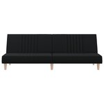 vidaXL Canapé-lit noir tissu