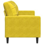 vidaXL Canapé à 3 places Jaune 180 cm Velours