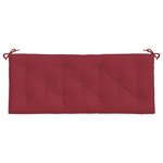 vidaXL Coussin de banc de jardin rouge bordeaux 120x50x7 cm