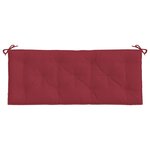 vidaXL Coussin de banc de jardin rouge bordeaux 120x50x7 cm