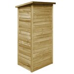 vidaXL Abri à outils de jardin Bois de pin imprégné 88 x 76 x 175 cm