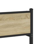 vidaXL Cadre de lit en métal sans matelas chêne sonoma 75x190 cm