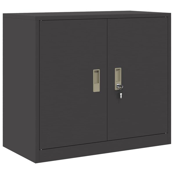 vidaXL Armoire de rangement Noir 80 x 40 x 70 cm Acier