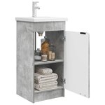 vidaXL Meuble de salle de bain avec évier Gris béton 42 x 40 x 84 5 cm