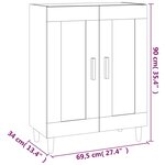 vidaXL Buffet Blanc 69 5x34x90 cm Bois d'ingénierie