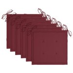 vidaXL Chaises de jardin lot de 6 avec coussins Bois de teck massif