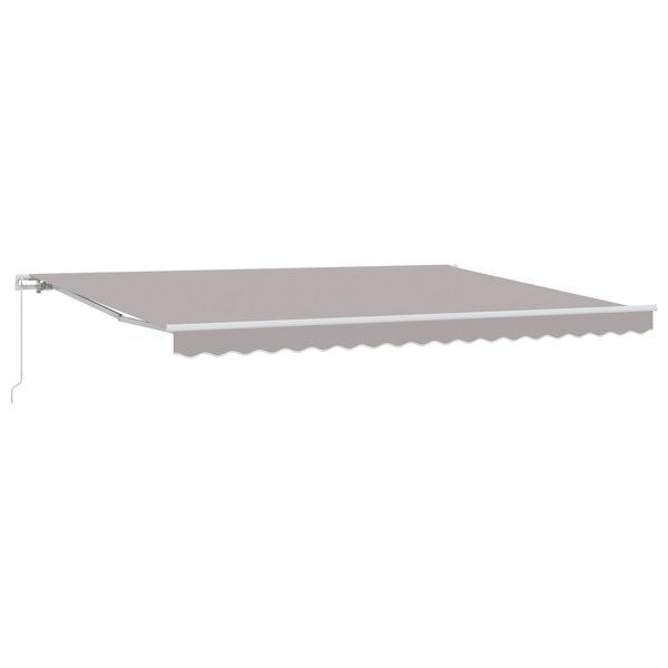 vidaXL Store Rétractable Manuel Gris 450x300 cm