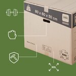 Cartons déménagement XXL 240L (80 x 60 x 50 cm) et adhésifs offerts