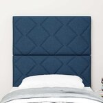 vidaXL Tête de lit avec des lumières à LED Réglable Bleu 80 cm tissu