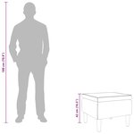 vidaXL Tabouret avec pieds en bois Marron Tissu