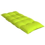 vidaXL Coussins de chaise à dossier haut lot de 2 vert vif