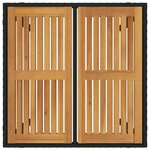 vidaXL Ensemble de salle à manger pour jardin 3 Pièces Noir et Marron