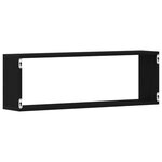 Étagères murales vidaXL 4 pièces Chêne Noir 80x15x26 cm Bois d'ingénierie