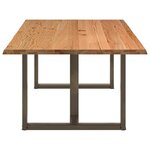 vidaXL Table à manger et bord naturel bois massif chêne rectangulaire