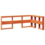 vidaXL Lit bibliothèque sans matelas cire marron 120x190cm pin massif