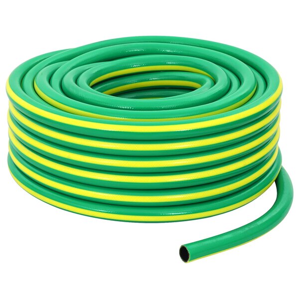vidaXL Tuyau de jardin 5 couches Vert et jaune 19 mm PVC