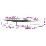 vidaXL Cadre de lit sans matelas blanc 120x190 cm