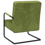 Vidaxl chaise cantilever vert clair velours