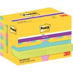 Lot de 12 blocs repositionnables 90 feuilles Post-it Super Sticky collection Cosmic 47 6 x 47 6 mm