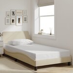 vidaXL Cadre de lit sans matelas crème 100x200 cm tissu